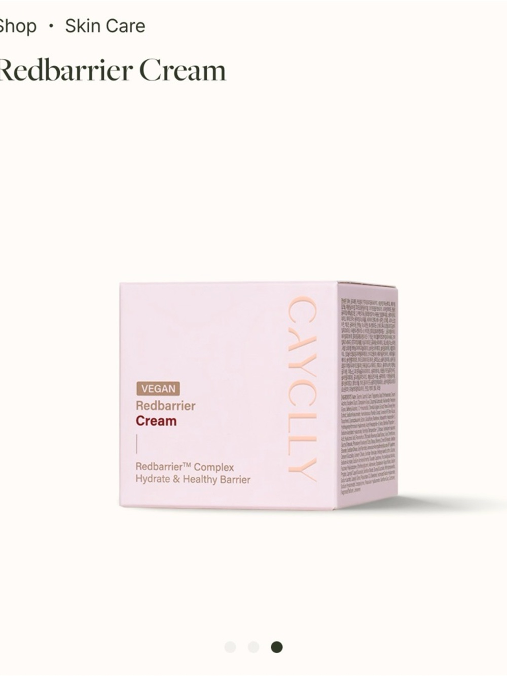 Cayclly Redbarrier Cream — Pink Hydrating Barrier Cream